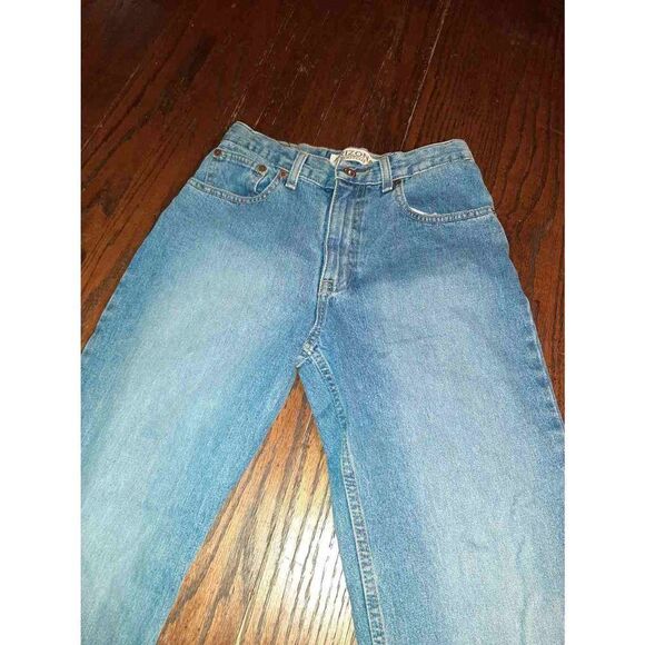 Boys 12 Regular Arizona Jean Company Bootcut Adjustable Waist Denim Blue Jeans - Picture 2 of 5